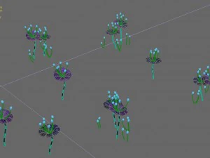 wizard forest - supernatural flowers 05 3D Model
