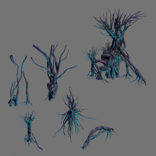 wizard forest - roots 3D Модель .c4d .max .obj .3ds .fbx .stl .blend 