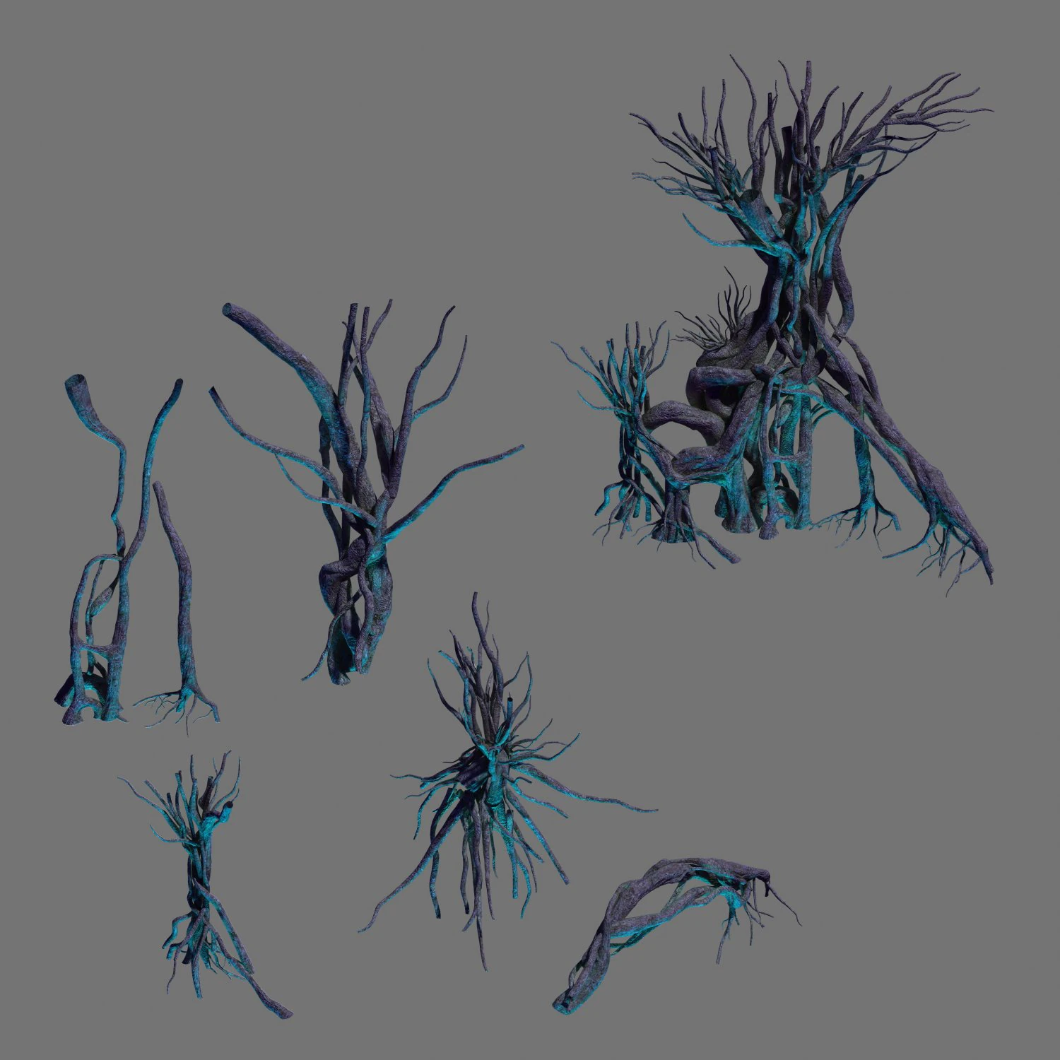 wizard forest - roots 3D Model .c4d .max .obj .3ds .fbx .stl .blend 