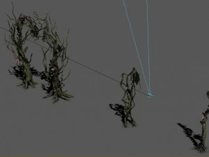 wizard forest - tree door - tree light 3D Model