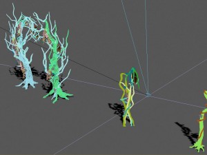 wizard forest - tree door - tree light 3D Model