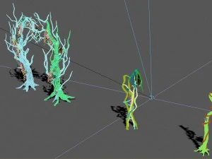 wizard forest - tree door - tree light 3D Model