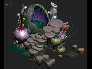 cartoon version - spore purgatory 3D 模型