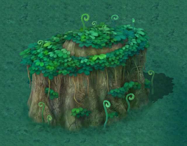 cartoon version - spore forest terrain Modèle 3D .c4d .max .obj .3ds .fbx .stl .blend 