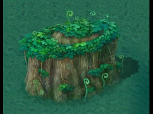 cartoon version - spore forest terrain 3D Model