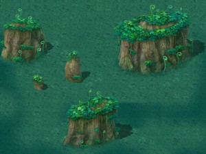 cartoon version - spore forest terrain Modèle 3D