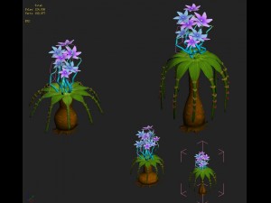 cartoon version - braid flower 3D 모델