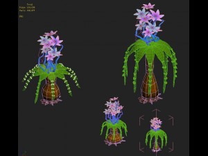 cartoon version - braid flower 3D 모델