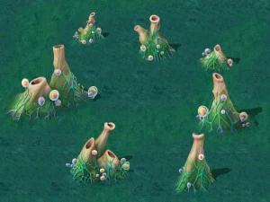 edisi kartun - air mancur permukaan bumi 01 Model 3D