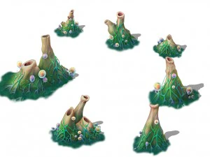 cartoon edition - surface earth fountain 01 3D Model