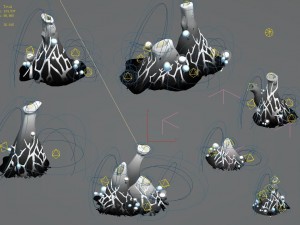 cartoon edition - surface earth fountain 01 Modèle 3D