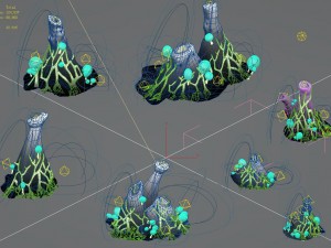 cartoon edition - surface earth fountain 01 Modèle 3D