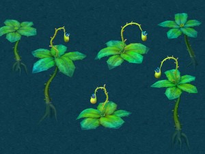 cartoon version - hanging hanging flowers 3D Model