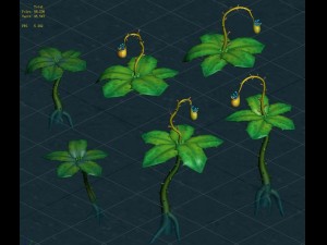 cartoon version - hanging hanging flowers 3D Model