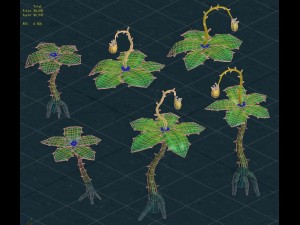 cartoon version - hanging hanging flowers 3D Model