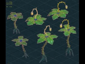 cartoon version - hanging hanging flowers 3D Model