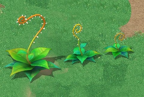 cartoon version - moving tentacles grass Modèle 3D .c4d .max .obj .3ds .fbx .stl .blend 