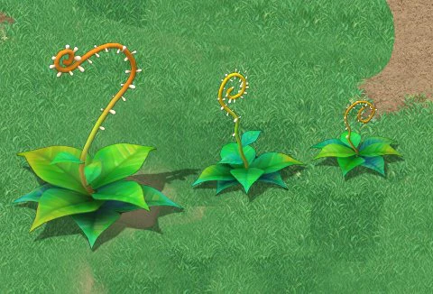 cartoon version - moving tentacles grass 3D Model .c4d .max .obj .3ds .fbx .stl .blend