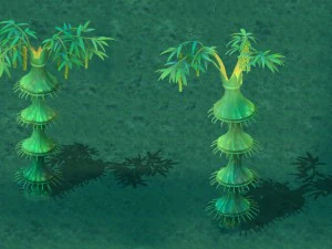 कार्टून संस्करण - फूल बांस का जंगल 3D मॉडल