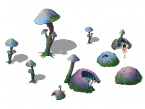 cartoon version - fossil spores 3Dモデル