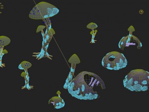 cartoon version - fossil spores 3Dモデル