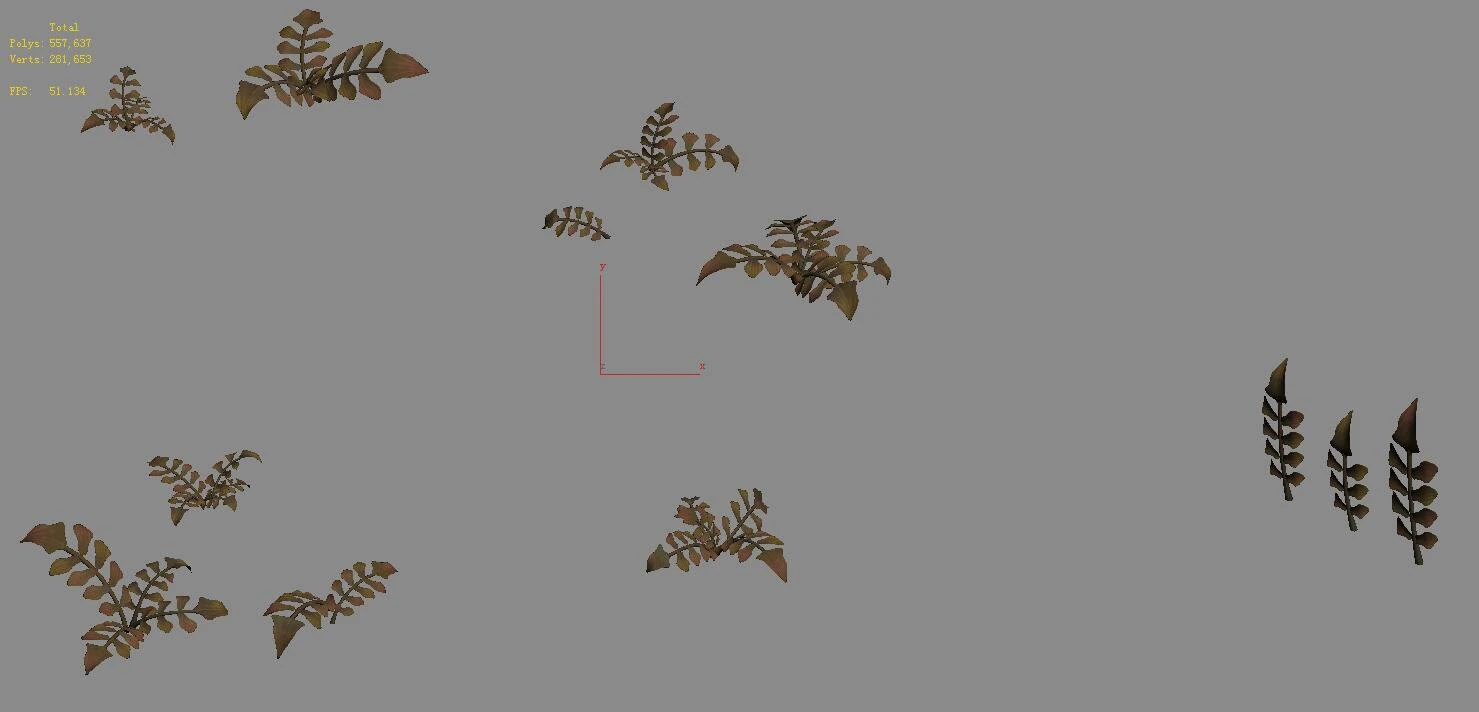 cartoon version - wasteland vegetation 3D Model .c4d .max .obj .3ds .fbx .stl .blend 