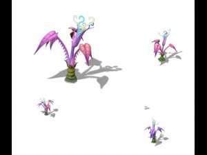 cartoon version - abstinence purple Model 3D