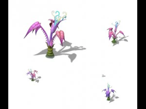 cartoon version - abstinence purple 3D Model