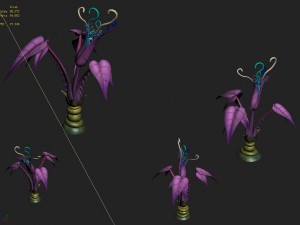 cartoon version - abstinence purple Model 3D