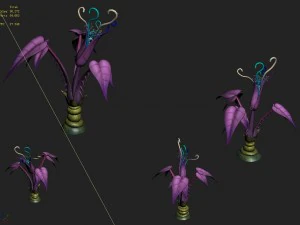 cartoon version - abstinence purple 3D Model