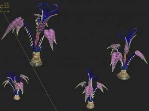 cartoon version - abstinence purple 3D Model