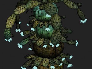 cartoon version - blue dam mother cactus 3D मॉडल