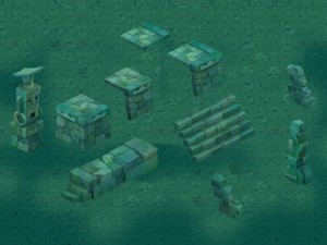 cartoon version - maya ruins 3D Model