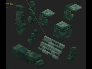 cartoon version - maya ruins 3D 模型