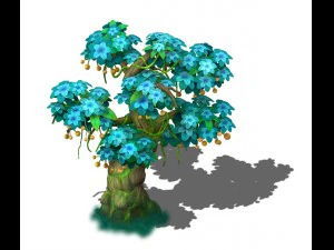 cartoon version - wonderful fruit tree 01 3D Model