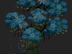 cartoon version - wonderful fruit tree 01 3D Model
