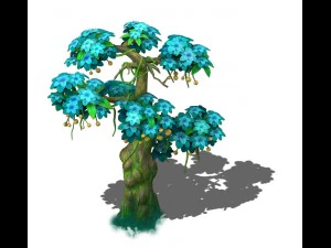 cartoon version - wonderful fruit tree 02 3D Model