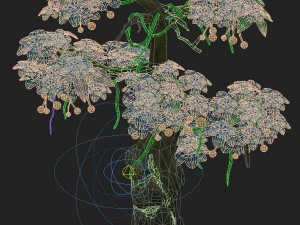 cartoon version - wonderful fruit tree 02 3D Model