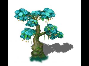 cartoon version - wonderful fruit tree 03 3D Model