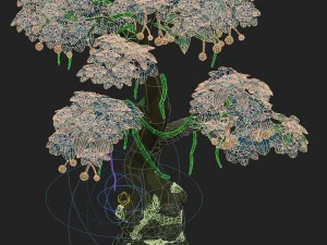 cartoon version - wonderful fruit tree 03 3D Model