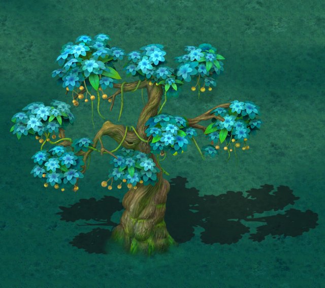 cartoon version - wonderful fruit tree 04 3D Model .c4d .max .obj .3ds .fbx .stl .blend 