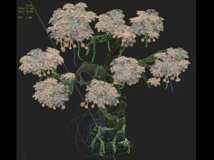 cartoon version - wonderful fruit tree 04 3D Model