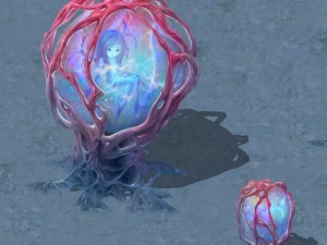 cartoon version - banshee fetus demon tree 01 3D Model
