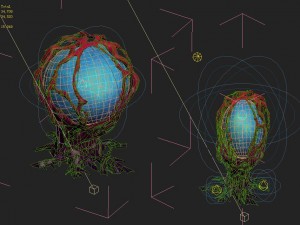 cartoon version - banshee fetus demon tree 01 3D-Modell