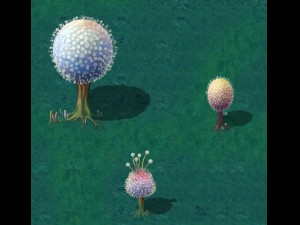 cartoon version - pompon spores Model 3D