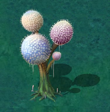 cartoon version - pompon spores 02 Modelo 3D .c4d .max .obj .3ds .fbx .stl .blend 