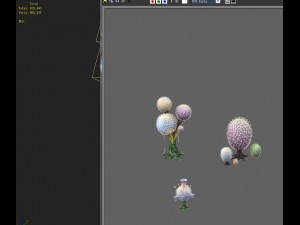 cartoon version - pompon spores 02 Modelo 3D