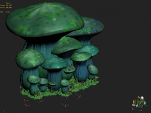 cartoon edition - ancient nu wa mushroom fossils 0 3D Modell
