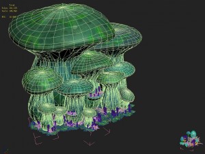 cartoon edition - ancient nu wa mushroom fossils 0 3D Modell