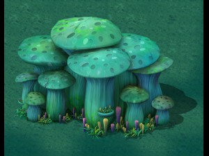 cartoon edition - ancient nu wa mushroom fossils 0 3D Модель